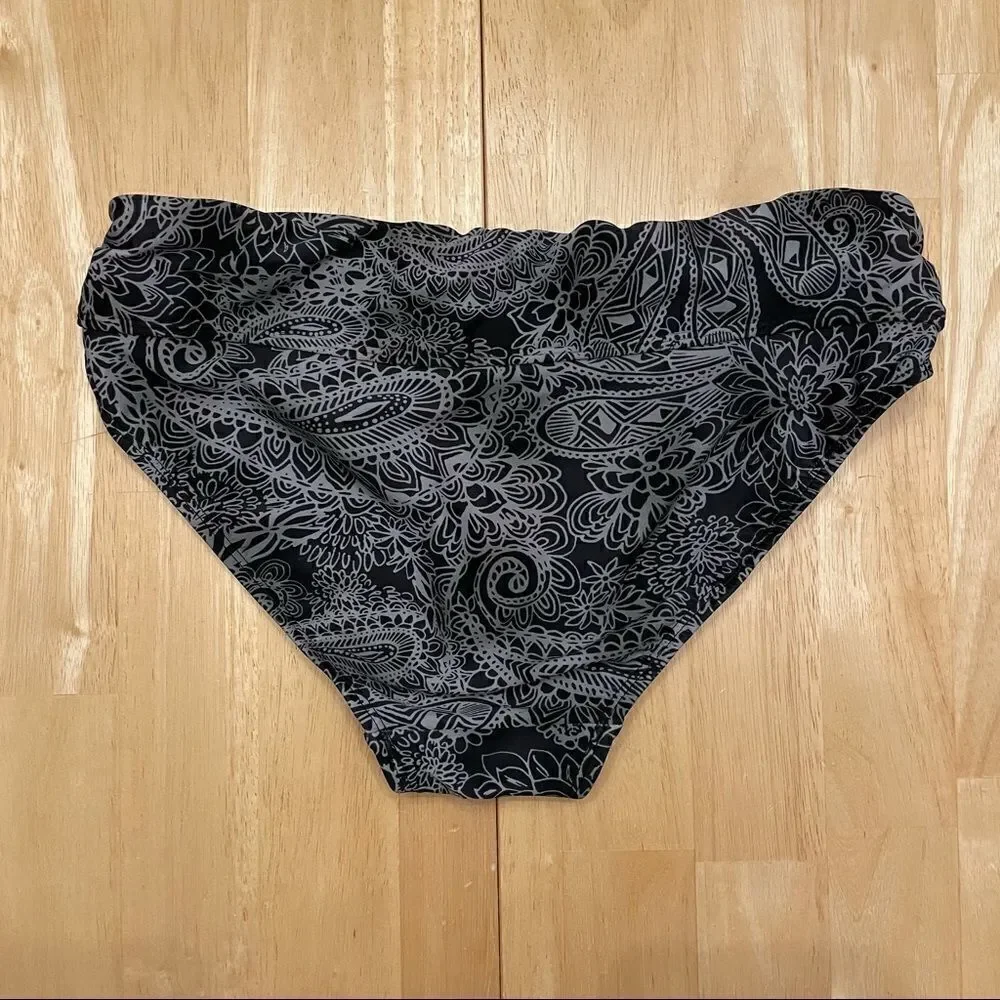 Athleta Playa Bikini Bottoms Gray Paisley XS